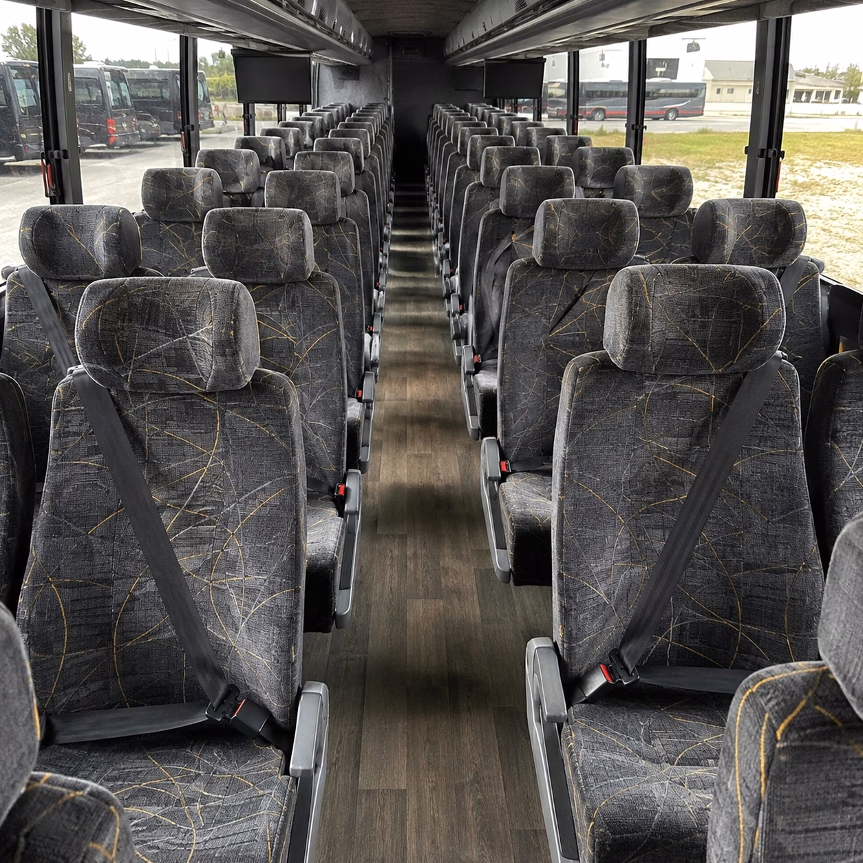 56 passenger charter bus interior