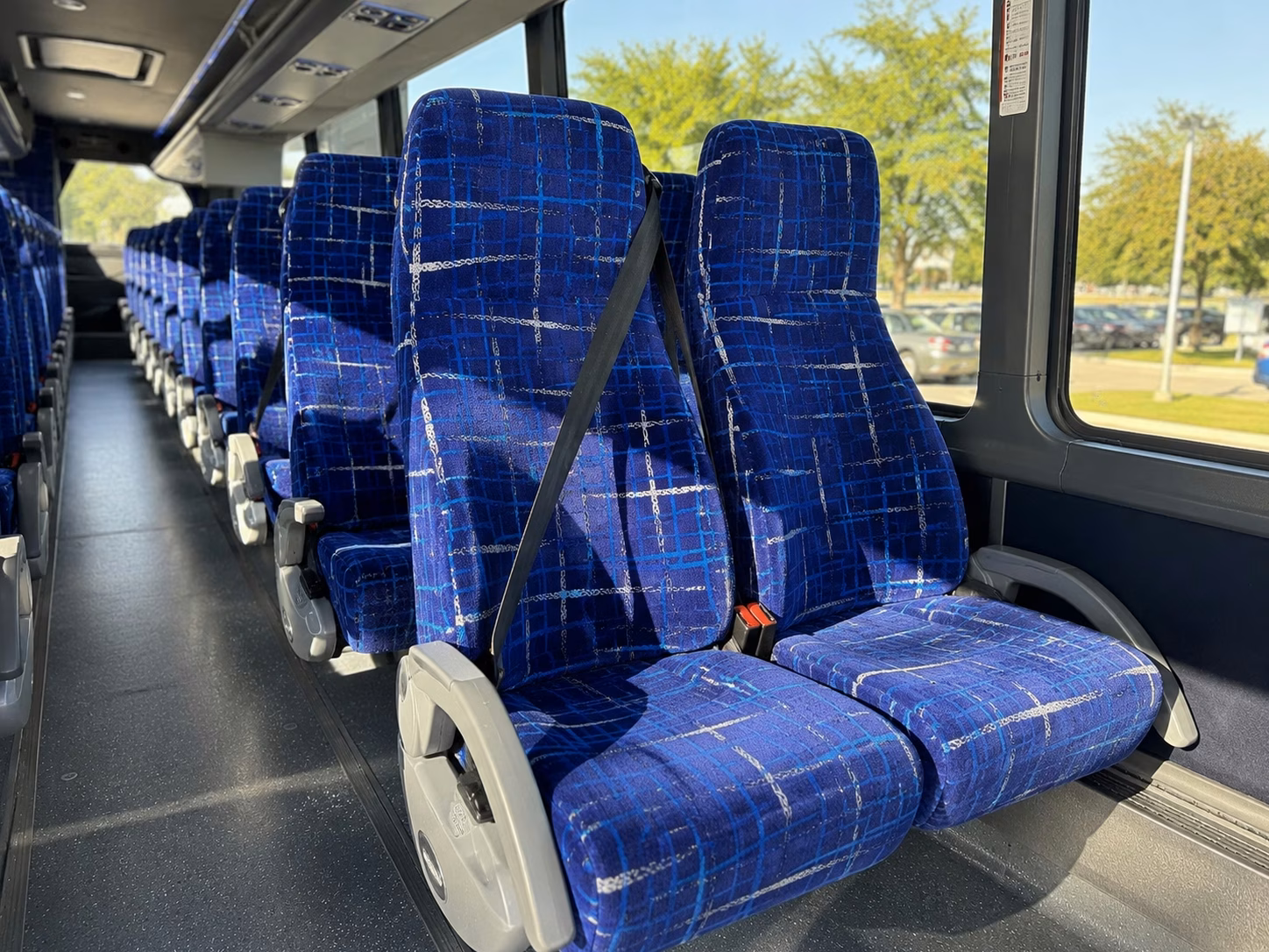 fremont charter bus rental interior