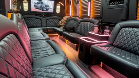 fremont party bus rental interior